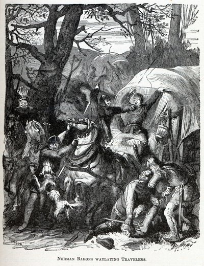 Norman Barons Waylaying Travelers, 1882 de Unbekannt