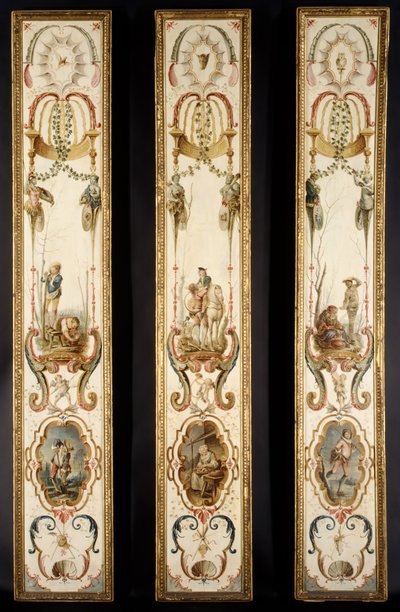 Novembro e Dezembro fazem parte de um conjunto ilustrativo dos meses do ano, 2º quartel do século XVIII. de Unbekannt