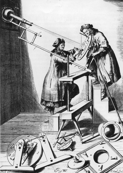 Observando um eclipse solar, 1673 de Unbekannt