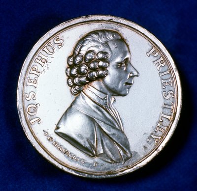 Anverso da medalha comemorativa de Joseph Priestley 1733-1804, 1803 de Unbekannt