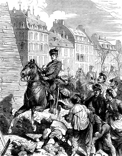Ocupação de Paris pelos alemães após a Guerra Franco-Prussiana, fevereiro de 1871 c1880 de Unbekannt