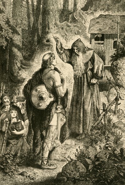 Odoacer e o Monge Serverinus, século XV, 1890. de Unbekannt