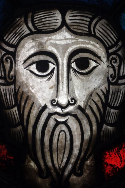 Oeuvre Notre-Dame Museum. vitral românico Cabeça de Cristo de Wissembourg (século XI ou XII). de Unbekannt