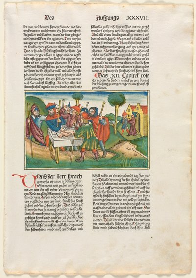 Oferta do Cordeiro Pascal da Bíblia alemã publicada por Anton Koberger, Nürnberg, 1483. de Unbekannt