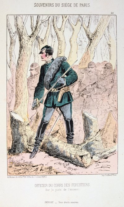 Oficial do Corpo de Silvicultores, Cerco a Paris, Guerra Franco-Prussiana, 1870-1871. de Unbekannt