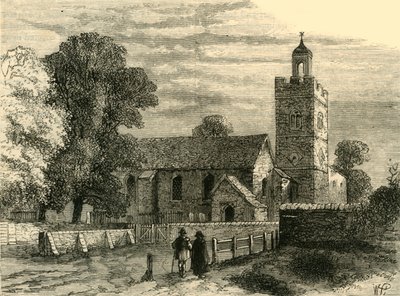 Igreja velha de Camberwell em 1750, c1878. de Unbekannt