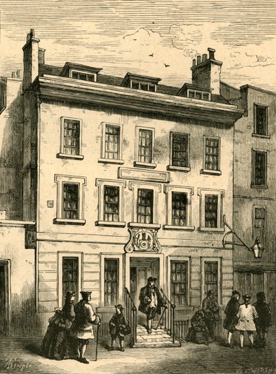 Casa velha ainda de pé no Bolt Court, 1897. de Unbekannt