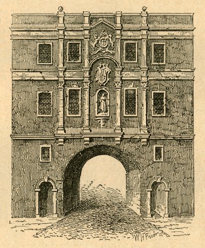 Old Lud Gate, de uma publicação publicada por volta de 1750, 1897. de Unbekannt