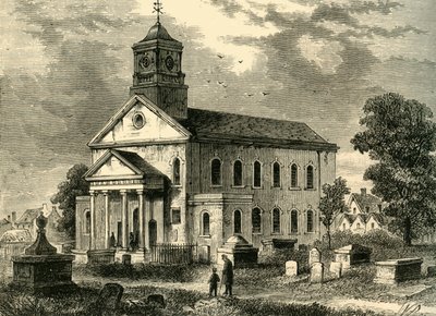 Igreja velha de Newington em 1866, c1878. de Unbekannt