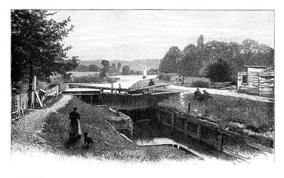 Old Windsor Lock, Rio Tamisa, Berkshire, c1888 de Unbekannt