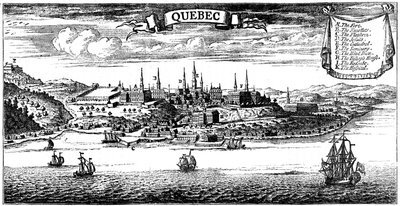 Antiga visão de Quebec, 1730 c1880 de Unbekannt