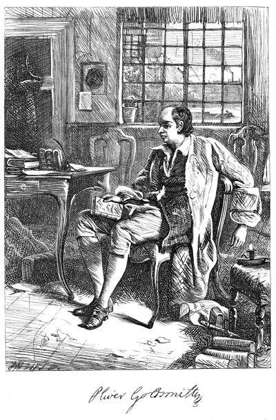 Oliver Goldsmith, dramaturgo do século XVIII, c1860s de Unbekannt