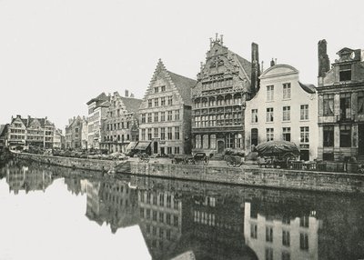 No banco do Scheldt, Ghent, Bélgica, 1895. de Unbekannt