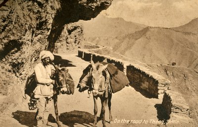No caminho para Theog, Simla, c1918-c1939. de Unbekannt