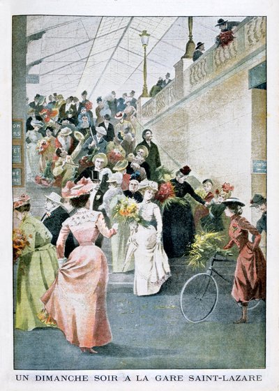 Uma noite de domingo na estação Saint Lazare, 1901 de Unbekannt