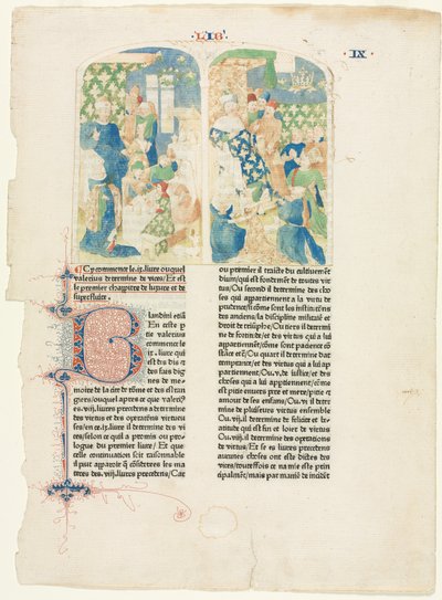 Abrindo páginas de livros 9 Valerius maximuss Há também chamado de memorando, e. 1476. de Unbekannt