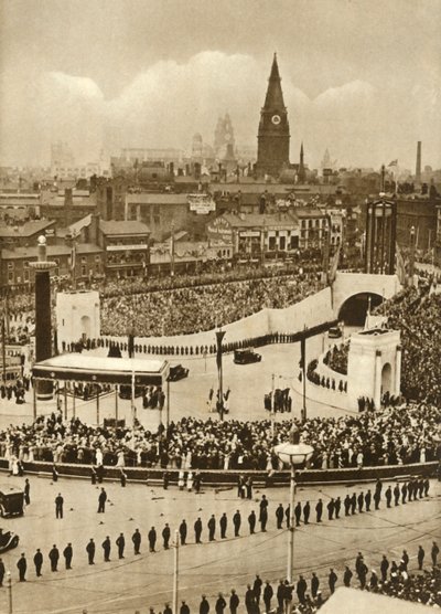 Abertura do túnel de Mersey, Liverpool, 18 de julho de 1934, 1935. de Unbekannt