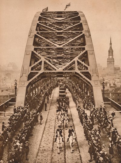 Abertura da nova ponte Tyne pelo rei George V, Newcastle upon Tyne, 10 de outubro de 1928 1935 de Unbekannt