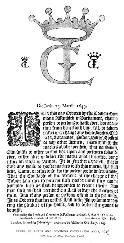 Ordem dos Senhores e Comuns sobre armas, 16431644, 1893 de Unbekannt