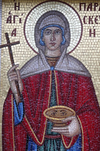 Mosaico ortodoxo numa aldeia de Troodos. Sta Paraskevi, 20150510, Chipre de Unbekannt