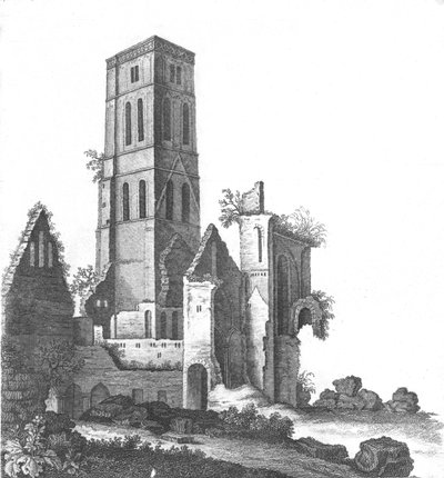 Abadia de Osney, perto de Oxford, final do século XVIII-início do século XIX de Unbekannt