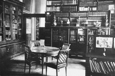 Ostafyevo Estate. O estudo e a biblioteca do príncipe Andrei Vyazemsky, final do século XIX de Unbekannt