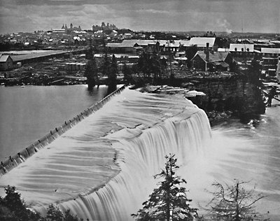 Ottawa, Canadá, de Rideau Falls, c1897. de Unbekannt