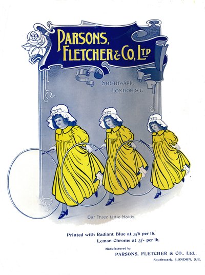 Nossas três empregadas domésticas pequenas - propaganda de Parsons, Fletcher & Co. Ltd, 1909. de Unbekannt