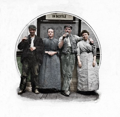 Fora de uma casa pública, Londres, c1903 1903 de Unbekannt