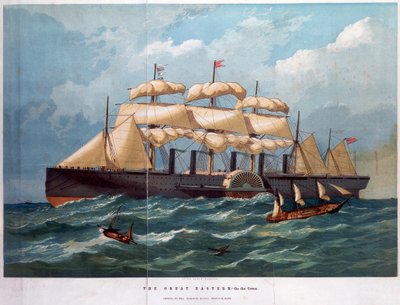 PSS Great Eastern no oceano, 1858 de Unbekannt