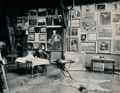 P. Roll em seu estúdio, c1897 de Unbekannt
