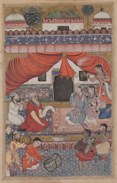 Página de Contos de um papagaio Tuti-nama: Trigésima terceira noite: Preparação para o casamento ..., c. 156 de Unbekannt