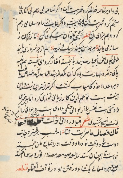 Página de Tales of a Parrot Nome: página de texto, c. 1560. de Unbekannt