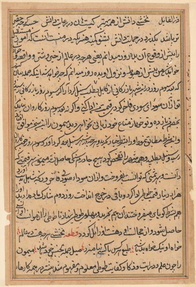 Página de Tales of a Parrot Nome: página de texto, c. 1560. de Unbekannt