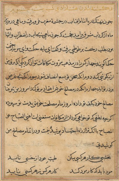 Página de Tales of a Parrot Nome: página de texto, c. 1560. de Unbekannt