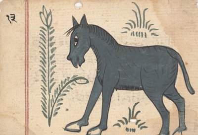 Página de um Livro dos Presságios, ca. 1800. de Unbekannt