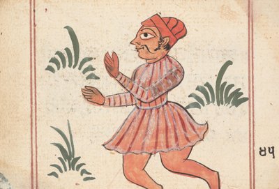 Página de um livro de presságios, ca. 1800. de Unbekannt
