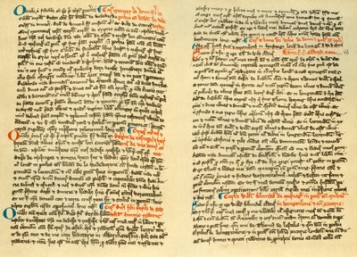Páginas do cartulario da Abadia de Osney, c1275 1886 de Unbekannt