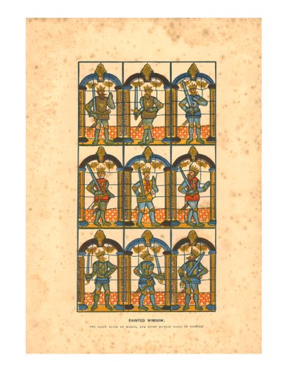 Janela pintada. Dois condes saxões de Mércia e sete condados normandos de Chester, c1845 de Unbekannt
