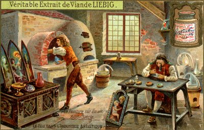 Pintura com esmaltes no século XVII, c1900 de Unbekannt