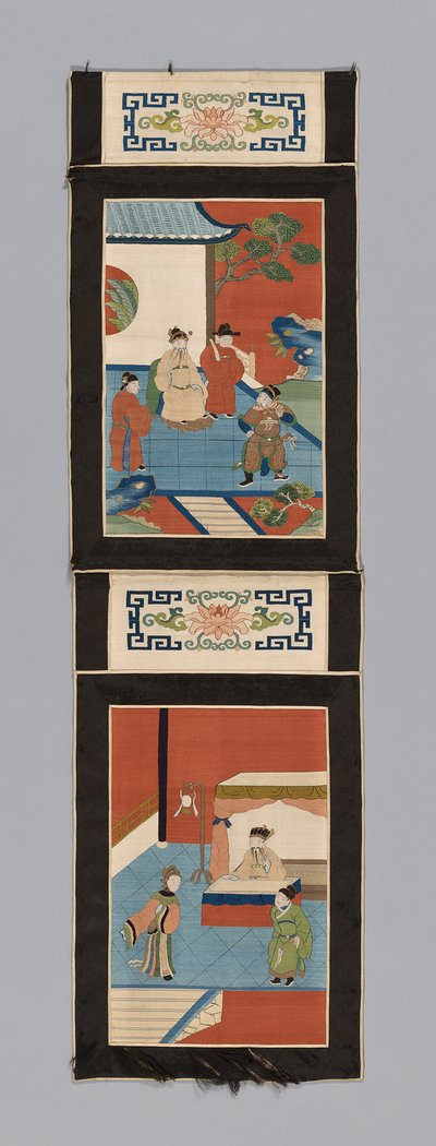 Painel para uma tela, China, dinastia Qing 1644-1911, 18751900. de Unbekannt