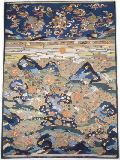 Tecido para móveis de painel, China, dinastia Ming tardia 1368-1644 Dinastia Qing 1644-1911... de Unbekannt