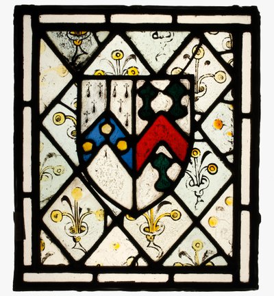 Painel com escudo heráldico de Johnson, britânico, ca. 1500. de Unbekannt