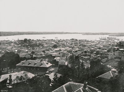 Vista panorâmica das colinas, Auckland, Nova Zelândia, 1895. de Unbekannt