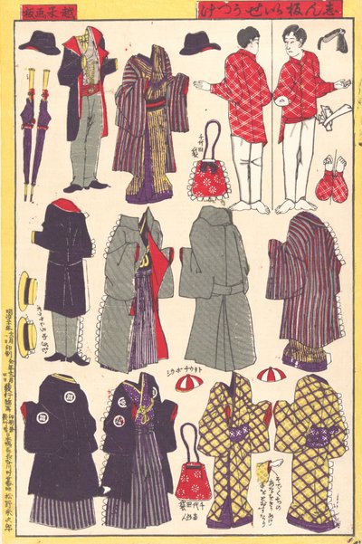 Roupas de Boneca de Papel, 1897-98. de Unbekannt