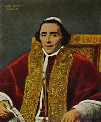 Papa Pio VII. 1740-1823. - Pintura de David, 1934. de Unbekannt