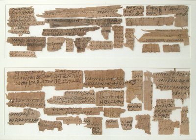 Fragmentos de papiro, copta, século VII. de Unbekannt