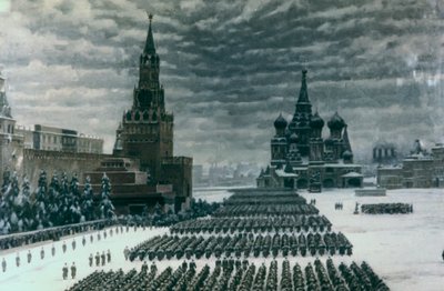 Desfile na Praça Vermelha, dezembro de 1947, Moscou, Rússia de Unbekannt