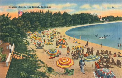Paradise Beach, Ilha Hog, Bahamas, c1930 de Unbekannt