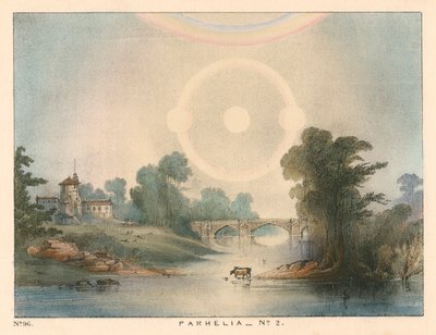Parhelia mock sóis combinados com uma auréola e arco-íris, 1721 1845 de Unbekannt